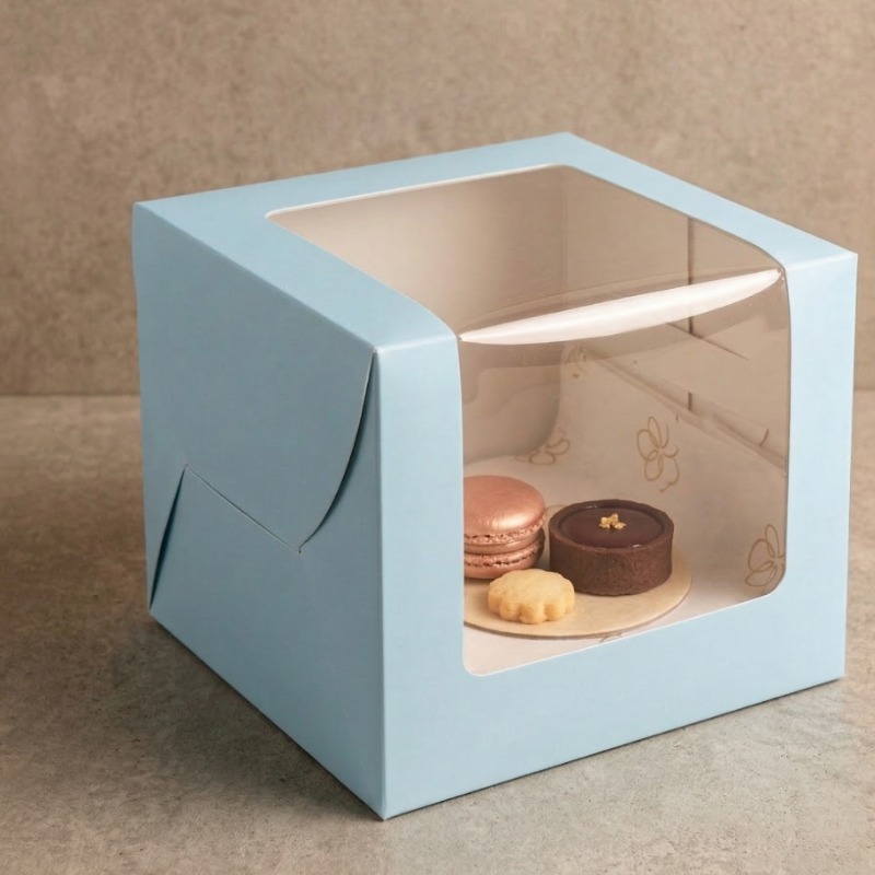 Corner Window Cake Box
