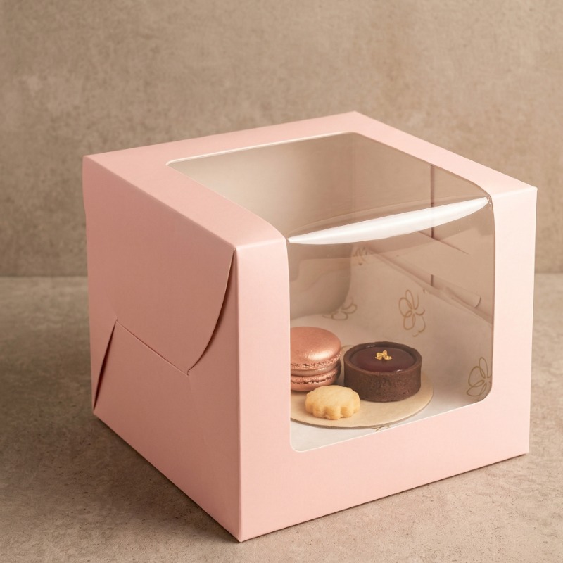 Corner Window Cake Box